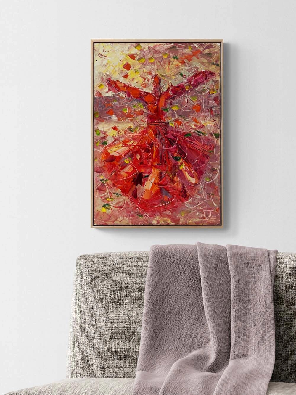 Sessiz Zikir Semazen Yağlı Boya Tablosu