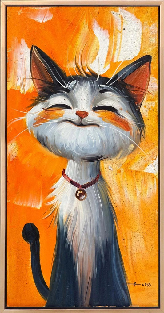 Sevimli Kedi Yağlı Boya Tablosu