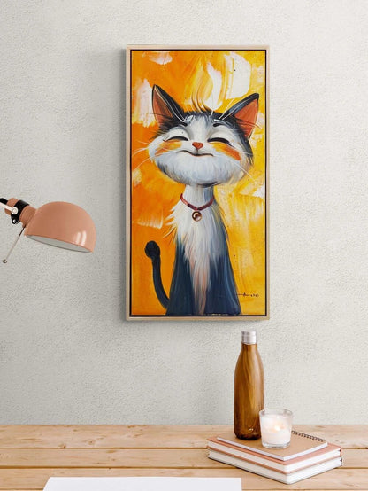 Sevimli Kedi Yağlı Boya Tablosu