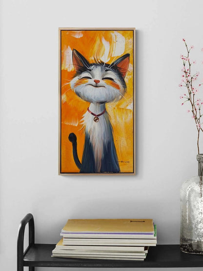 Sevimli Kedi Yağlı Boya Tablosu