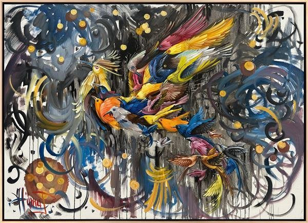 Simurg - Anka Kuşu Yağlı Boya Tablosu