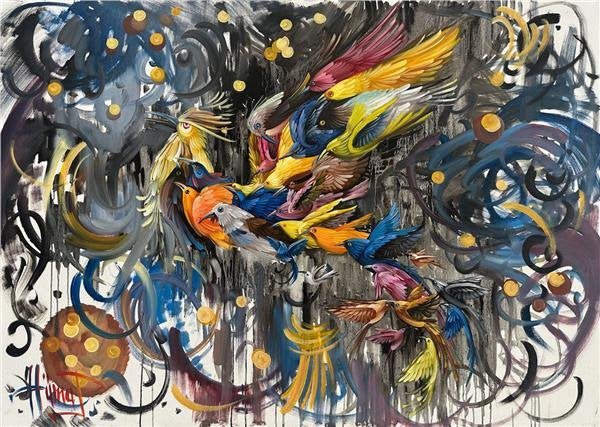 Simurg - Anka Kuşu Yağlı Boya Tablosu