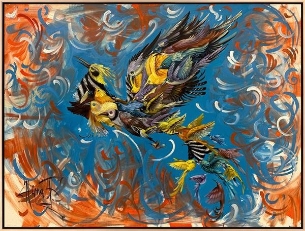 Simurg Efsanesi Yağlı Boya Tablosu