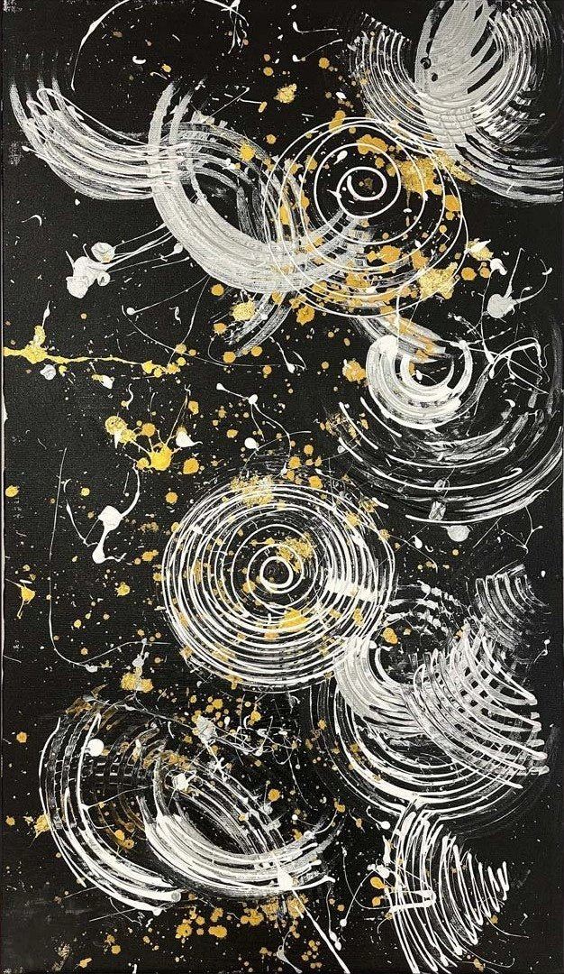 Siyahın İçinden Yağlı Boya Tablosu