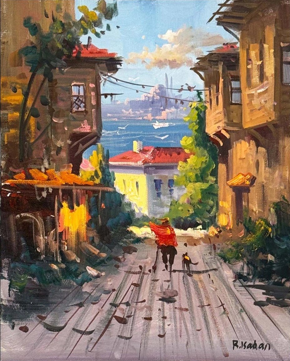 Sokağın Huzuru Yağlı Boya Tablosu Simurg Sanatevi