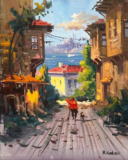 Sokağın Huzuru Yağlı Boya Tablosu Simurg Sanatevi