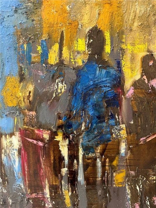 Modern İnsanların Dünyası Yağlı Boya Tablosu