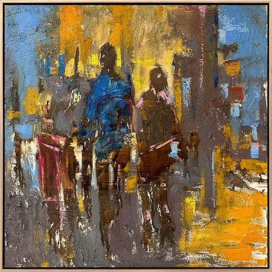 Modern İnsanların Dünyası Yağlı Boya Tablosu