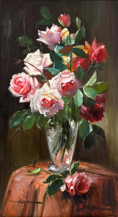 Solgun Aşkın İzleri Yağlı Boya Tablosu