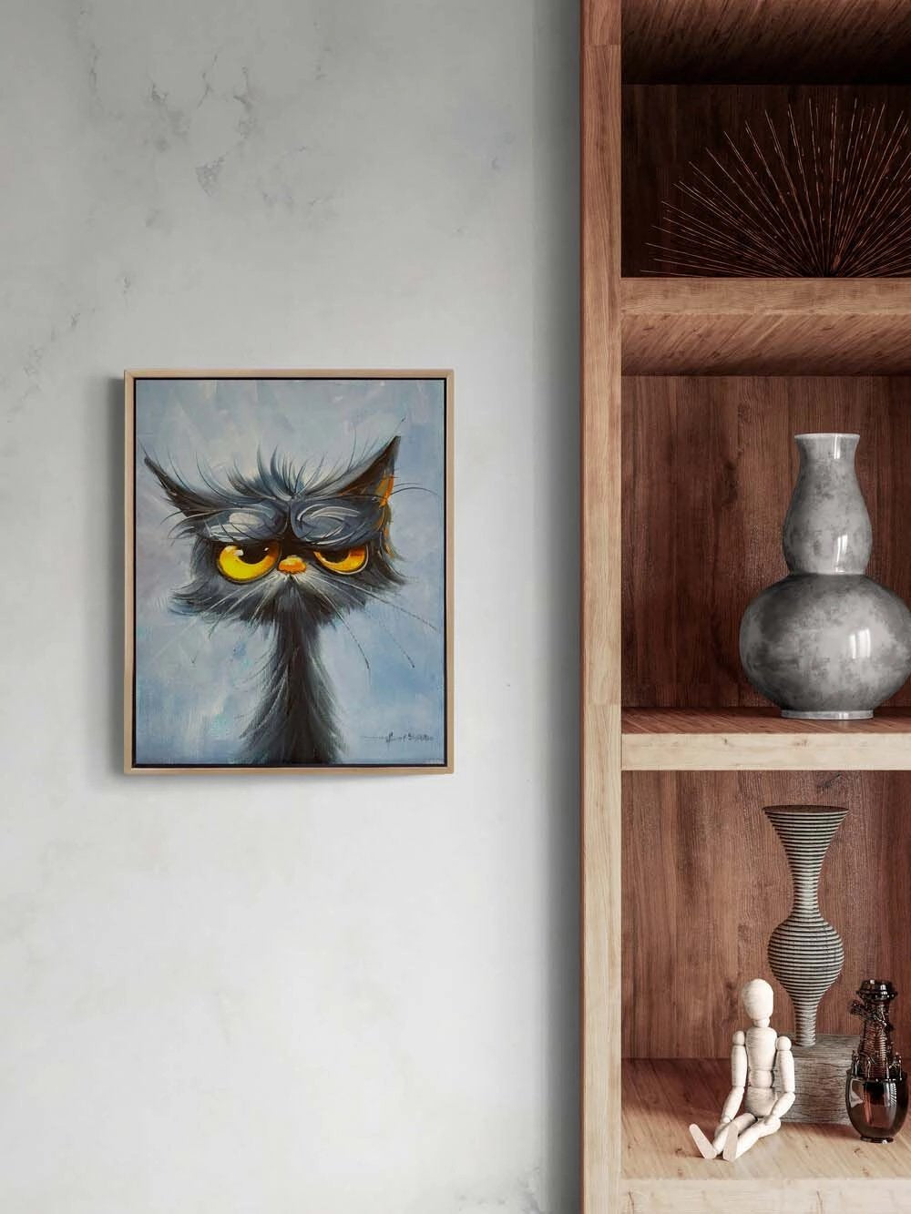 Somurtkan Kedi Yağlı Boya Tablosu