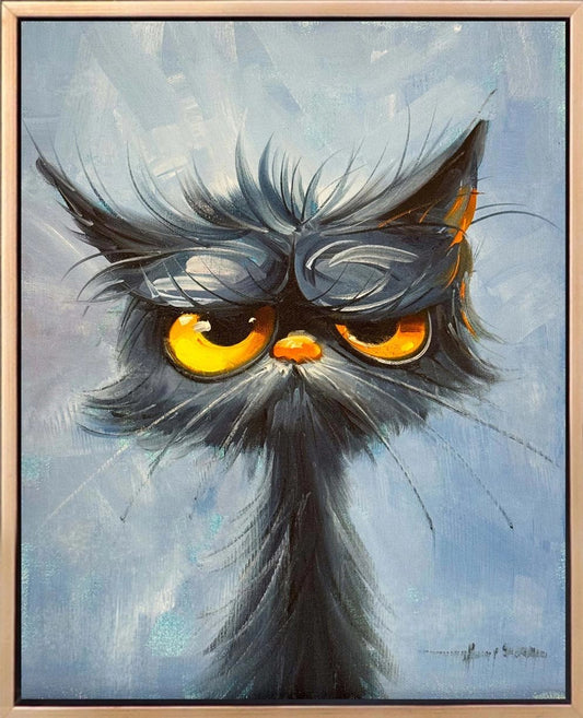 Somurtkan Kedi Yağlı Boya Tablosu