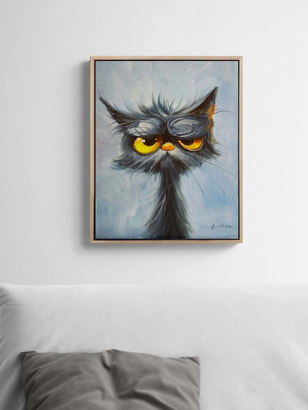 Somurtkan Kedi Yağlı Boya Tablosu