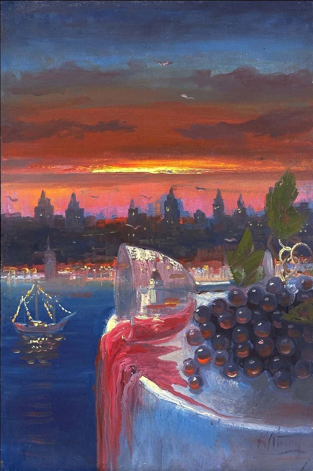 Son Kadeh İstanbul Yağlı Boya Tablosu