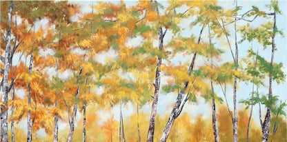 Ormanın Güz Büyüsü Yağlı Boya Tablosu