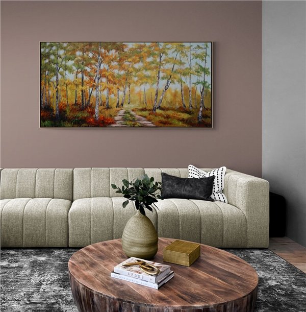 Ormanın Güz Büyüsü Yağlı Boya Tablosu