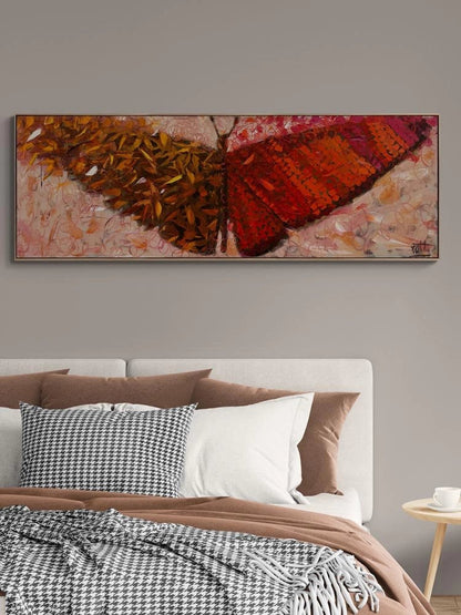 Sonbaharda Kelebek Yağlı Boya Tablosu