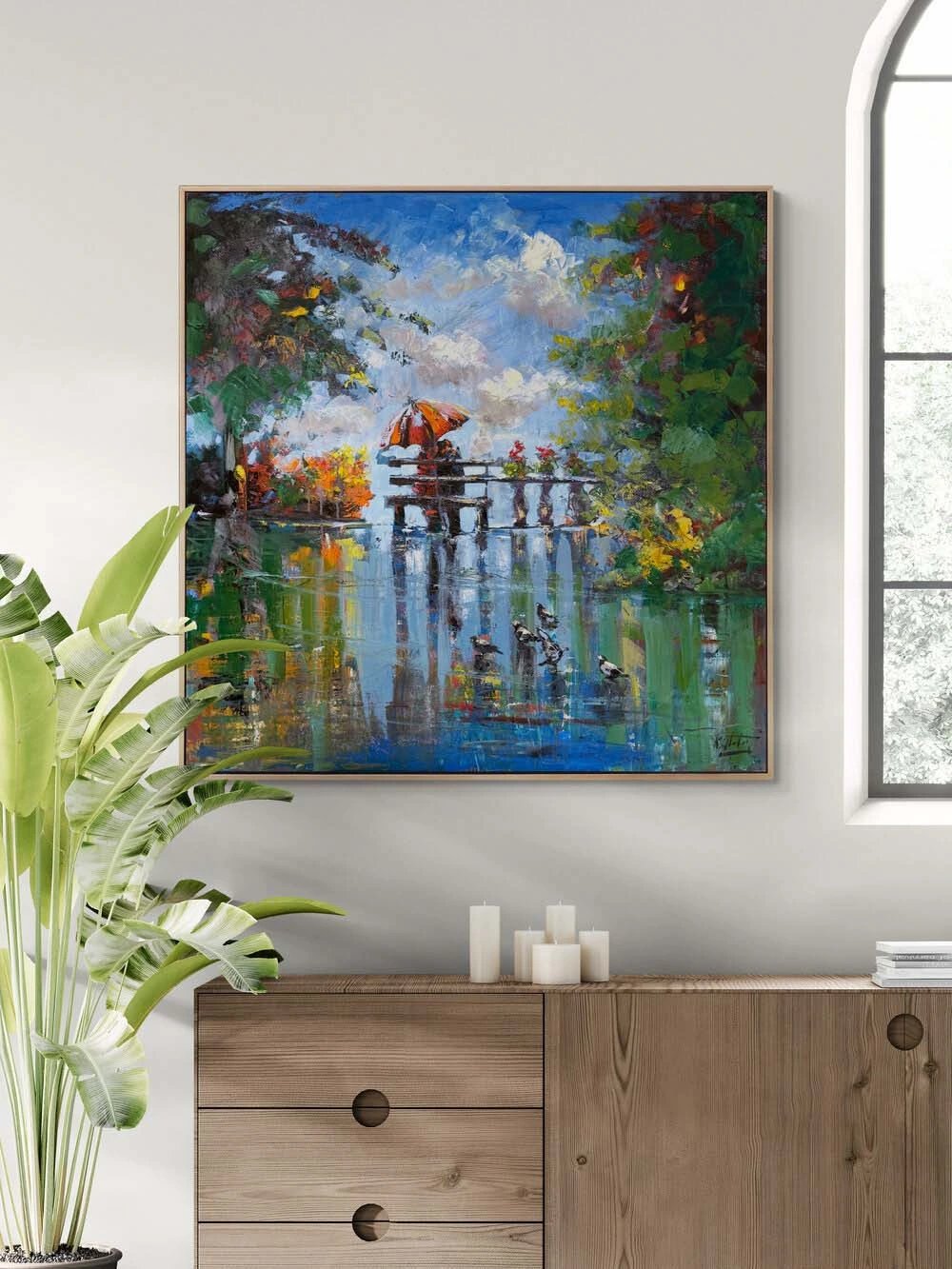 Sonbaharın Romantik Günü Yağlı Boya Tablosu