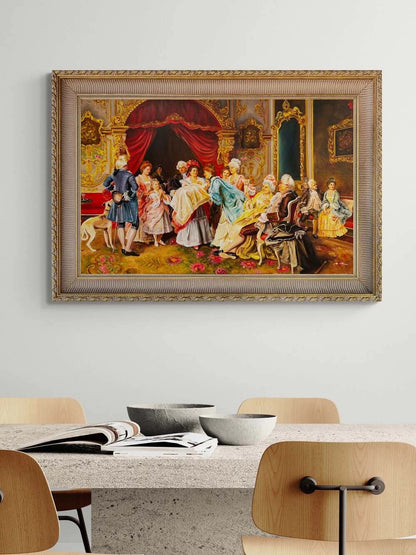 Soylu Aile Portresi Yağlı Boya Tablosu