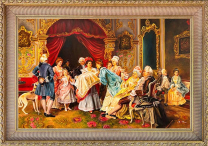 Soylu Aile Portresi Yağlı Boya Tablosu