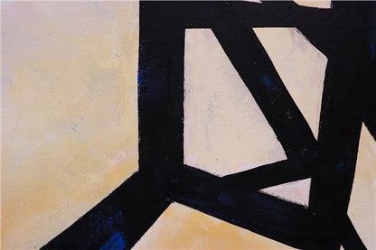 Soyut Çizgiler Yağlı Boya Tablosu