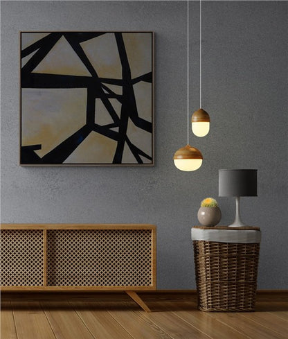 Soyut Çizgiler Yağlı Boya Tablosu