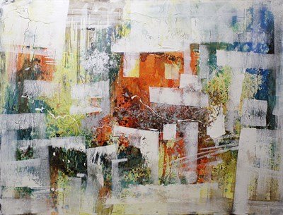 Soyut Dokunuşlar Yağlı Boya Tablosu