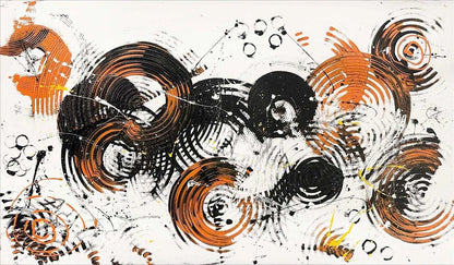 Soyut Hareler Yağlı Boya Tablosu