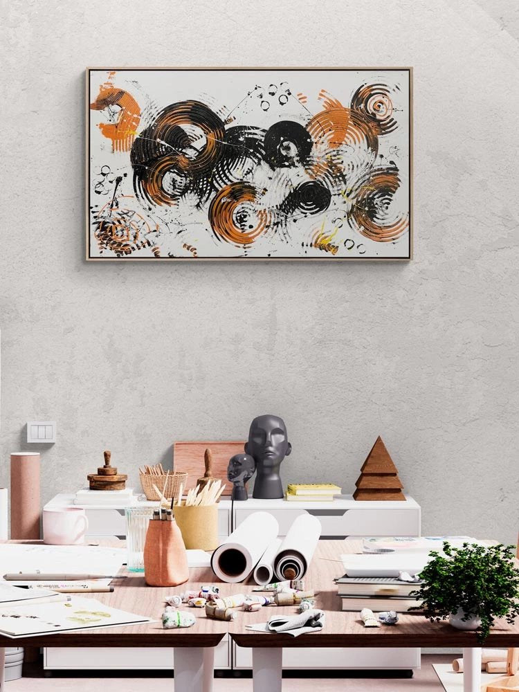 Soyut Hareler Yağlı Boya Tablosu