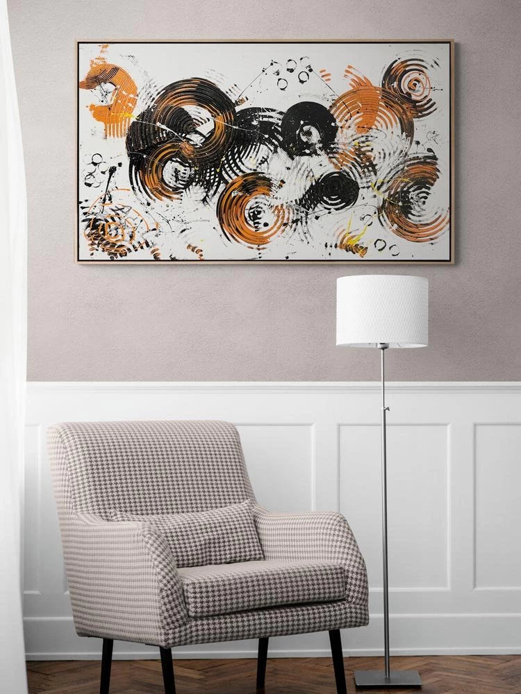 Soyut Hareler Yağlı Boya Tablosu