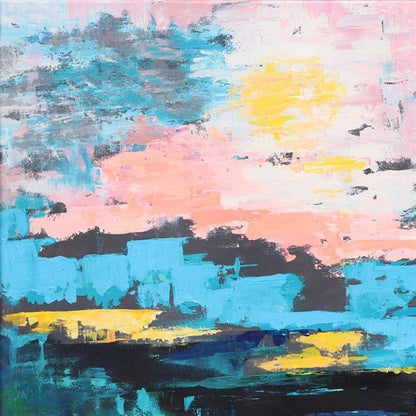 Soyut Kompozisyon Yağlı Boya Tablosu