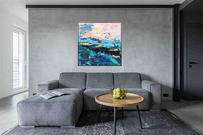 Soyut Kompozisyon Yağlı Boya Tablosu