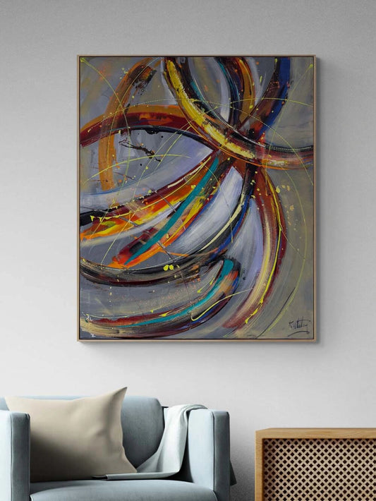 Soyut Sanatın Derinliği Yağlı Boya Tablosu