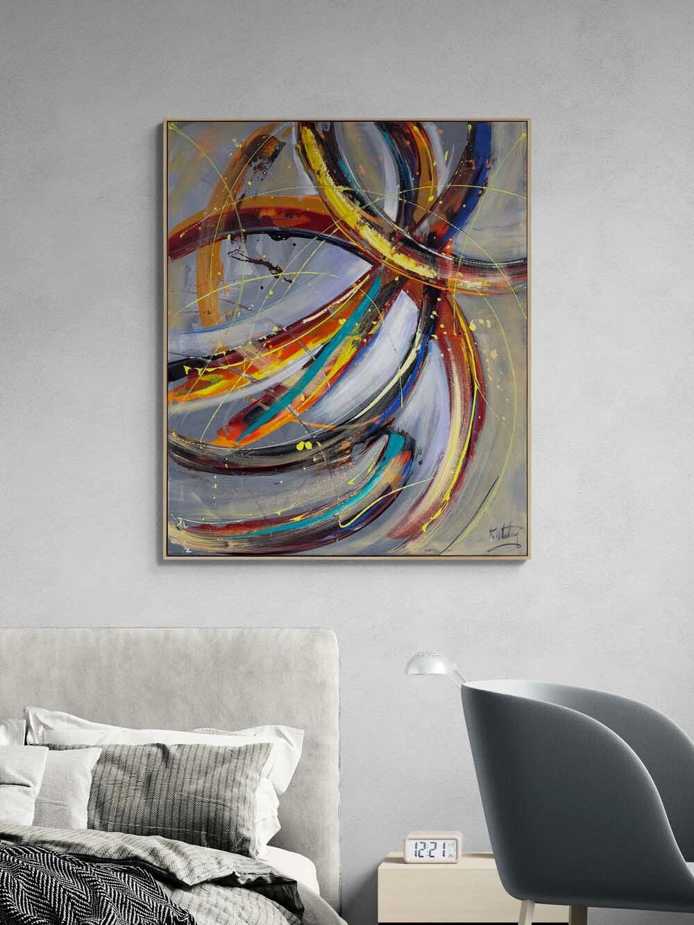 Soyut Sanatın Derinliği Yağlı Boya Tablosu