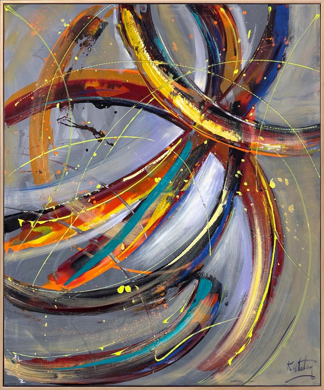 Soyut Sanatın Derinliği Yağlı Boya Tablosu