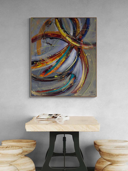 Soyut Sanatın Derinliği Yağlı Boya Tablosu
