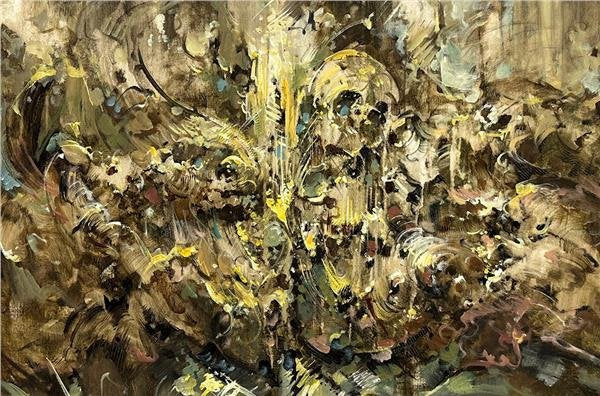 Soyut Gece Rüyası Yağlı Boya Tablosu