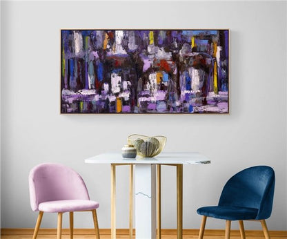 Renkli Soyutlamalar Yağlı Boya Tablosu