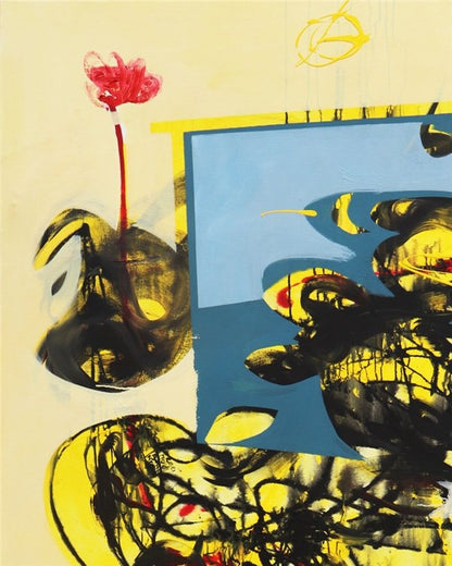 Sarının Siyah Karmaşası Yağlı Boya Tablosu