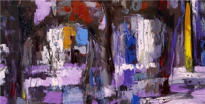 Renkli Soyutlamalar Yağlı Boya Tablosu