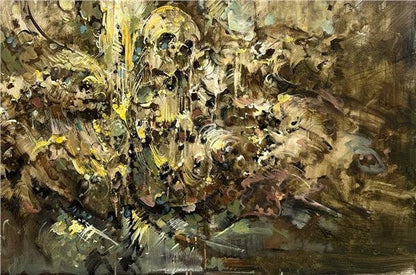 Soyut Gece Rüyası Yağlı Boya Tablosu