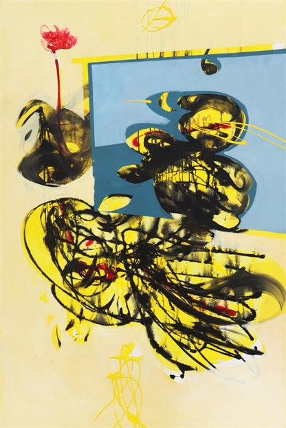 Sarının Siyah Karmaşası Yağlı Boya Tablosu