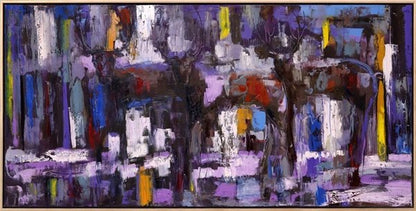 Renkli Soyutlamalar Yağlı Boya Tablosu