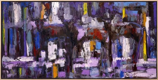 Renkli Soyutlamalar Yağlı Boya Tablosu