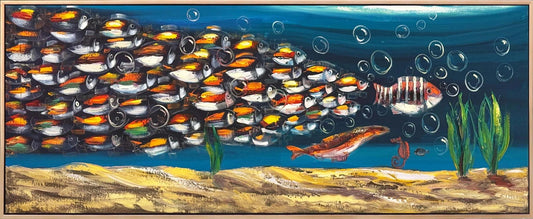 Su Altı Bahçesi Yağlı Boya Tablosu