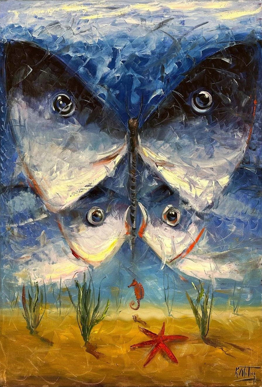 Sualtı Yaşamı Yağlı Boya Tablosu