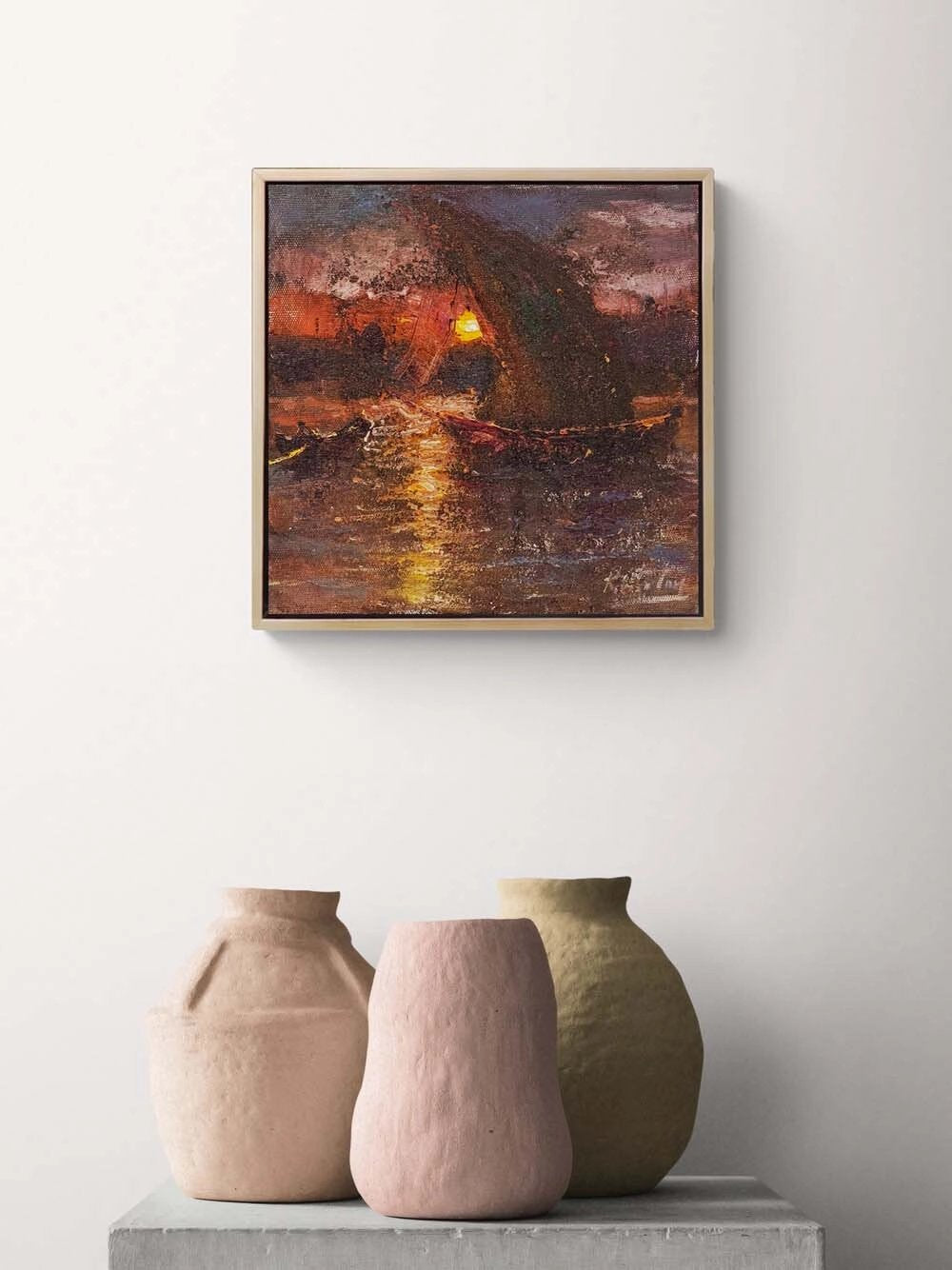 Suda Zaman Yağlı Boya Tablosu