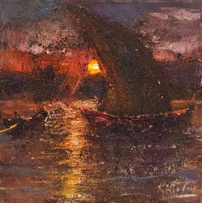 Suda Zaman Yağlı Boya Tablosu