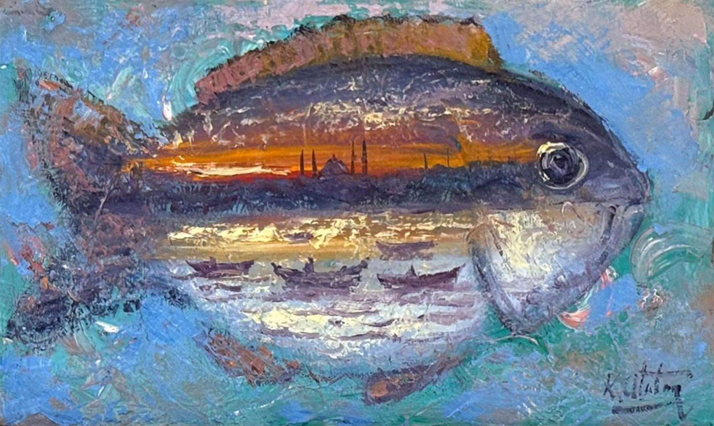 Suların Altındaki İstanbul Yağlı Boya Tablosu