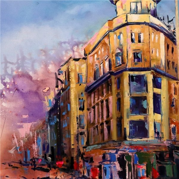 Tarihi Anıt Yapılar Yağlı Boya Tablosu