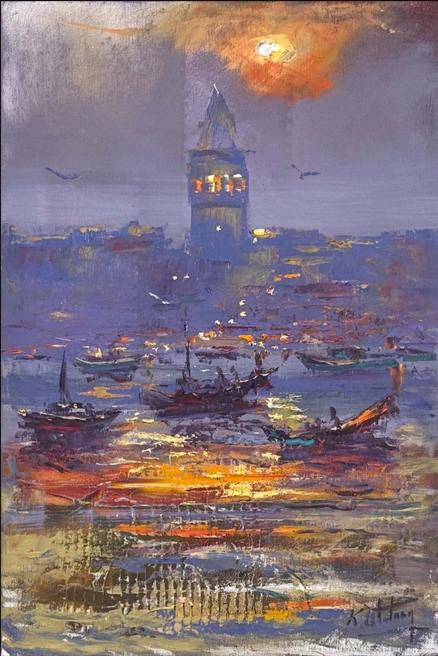 Tarihin Sessiz Bekçisi Yağlı Boya Tablosu